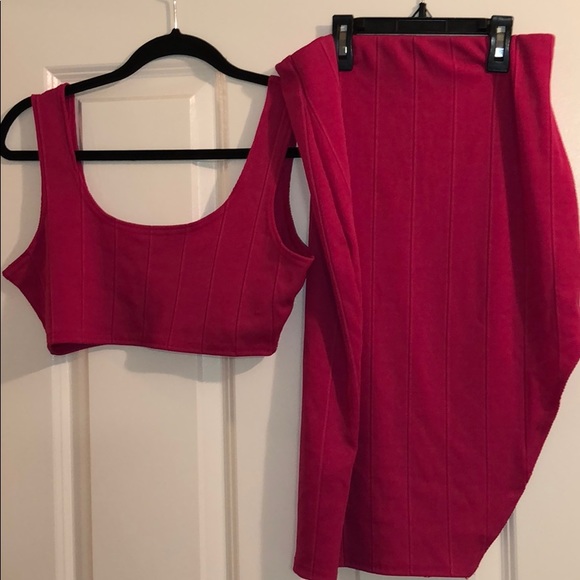 BooHoo Two Piece Bandage Outfit - Picture 1 of 4